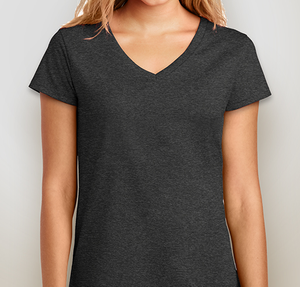 District Women's Re-Tee V-Neck T-shirt - Charcoal Heather