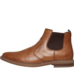 SKECHERS Mens Bregman Morago Chelsea Boots Cognac