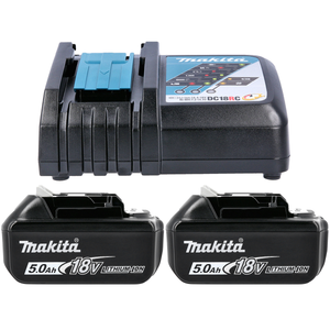 Makita BL1850 Battery 18V 5Ah Li-Ion LXT Battery Twin Pack With DC18RC 7.2V-18V Compact Fast Charger