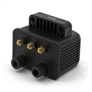 Doss Single Fire Coil 12V 3 OHM Electronic Ignition, Single Fire in Black Finish For Up to 1999 H-D With Single Fire (10-2002)