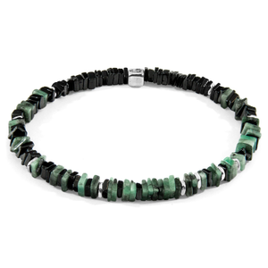 Green Emerald Innot Silver & Stone Bracelet (S)