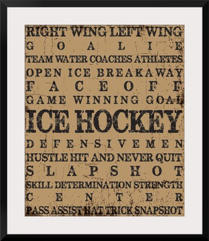 Ice Hockey Typography