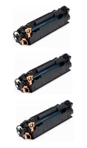 Compatible for Canon 128 Toner Cartridge, 2100 pages, Box of 3, Black