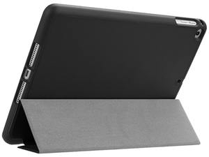 Premium Slim Synthetic Leather Flip Case with Pen holder for iPad Air2/Air - Black
