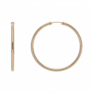New 9ct Yellow Gold 40mm Polished Hoop Creole Earrings