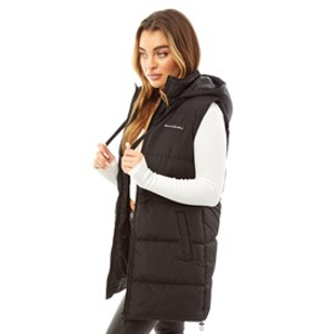 L'amore Couture Womens Starlight Longline Gilet Black