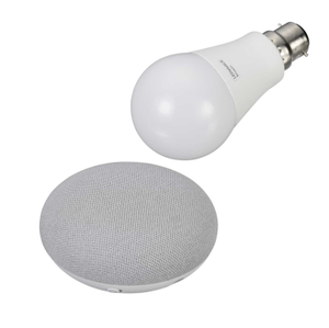 LEDVANCE Smart+ Bluetooth 9W BC LED RGBW GLS Lamp and Google Nest Mini Starter Kit