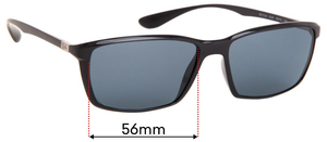 Sunglass Fix Replacement Lenses for Ray-Ban RB7018 Liteforce - 56mm Wide