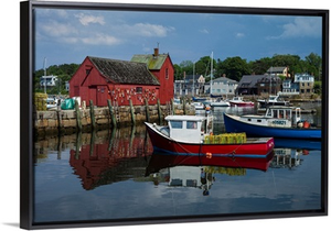 USA, Massachusetts, Cape Ann, Rockport Harbor, famous fishing shack
