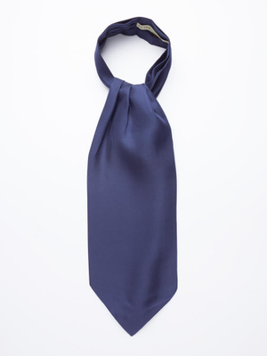 Navy Plain Silk Cravat