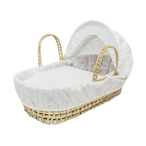 Cuddles Collection Dolls Moses Basket - White