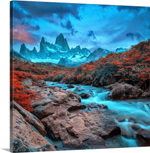 South America, Argentina, Patagonia, Los Glaciares National Park and Mount Fitz Roy