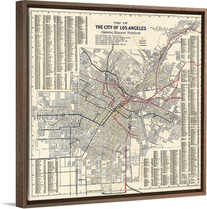 Map of the City of Los Angeles Showing Railway Systems, 1906