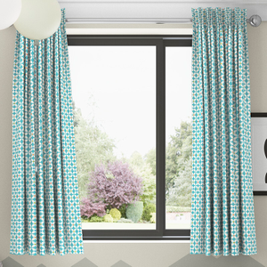 Zap, Azure - Made to Measure Curtains