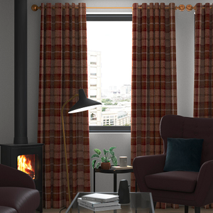 Highland, Mulberry - Made to Measure Curtains