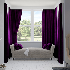 Faux Suede, Aubergine - Made to Measure Curtains