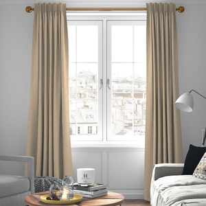 Devonshire, Biscuit - Made to Measure Curtains