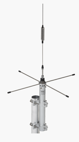 Sirio GP365-470C base antenna operating at 365-470MHz with an N-type connector.