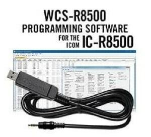 Icom IC-R8500 programming software and USB-RTS01 cable.