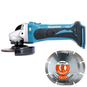 Makita DGA452Z 18V LXT Cordless 115mm Slide Switch With 2 Extra Diamond Blades