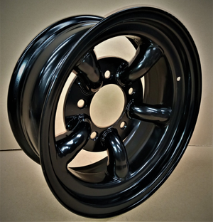 16x7 Black Tubular 5 Spoke Wheel - Tubeless