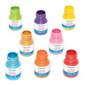 Pots de peinture en porcelaine métallisée