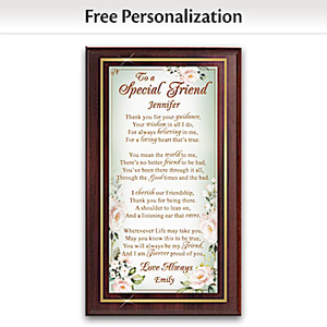 To A Special Friend Personalized Wall Decor