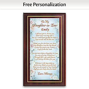 Words Of Wisdom For Daughter-In-Law Personalized Wall Decor
