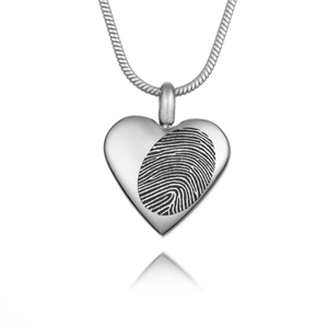 Silver Urn Fingerprint Necklace