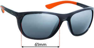 Sunglass Fix Replacement Lenses for Ray-Ban RB4307 - 61mm Wide
