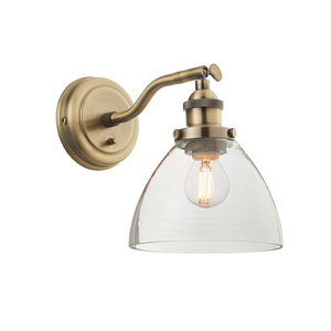 77273 Hansen 1 Light Wall Light Clear Glass