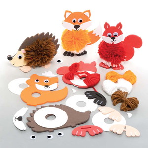 Kits de pompons d'animaux des bois