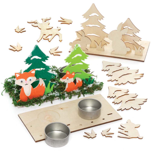 Winter Woodland Houten Theelichthouder Scene Kits