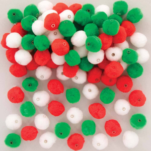 Kerstmis borduur pompoms