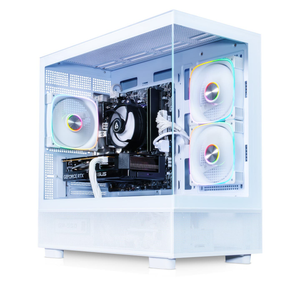 AWD-IT 3D Glass Ryzen 5 5500 NVIDIA GeForce RTX 5060 8GB White Gaming PC