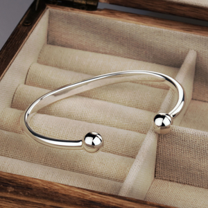 New Sterling Silver Solid Mens Torque Bangle