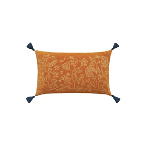 Honeysuckle & Tulip Cushion 50cm x 30cm, Saffron