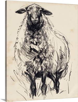 Charcoal Sheep I