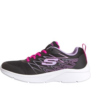 SKECHERS Junior Girls Microspec Bright Runner Black