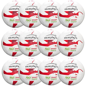 Murphys Smart Touch Footballs | (AGEU 10-U12) | Pack of 12 - Red