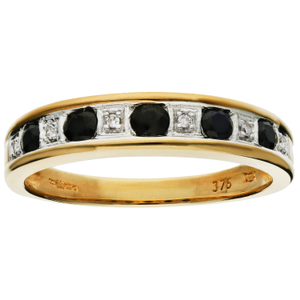 9ct Gold 0.36ct Sapphire Half Eternity Ring