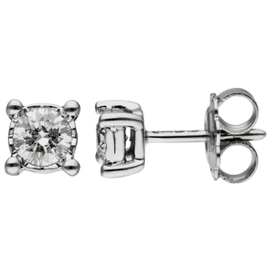 9ct White Gold 0.50ct Diamond Stud Earrings