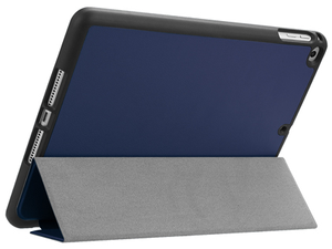 Premium Slim Synthetic Leather Flip Case with Pen holder for iPad 6th/5th Gen - Navy Blue