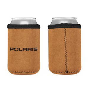 Polaris 2860829 Branded Premium Coozie Soft Flexible Insulated Material Can Bottle Brown