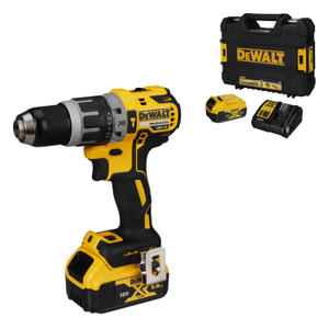 18V XR Brushless Compact Combi Drill with 2 x 5.0Ah Batteries