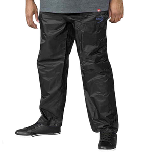 D555 Mens Elba Big & Tall Kingsize Packaway Waterproof Over Trousers - 6XL / Black