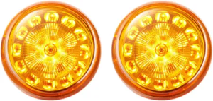 Custom Dynamics ProBEAM Amber 1156 Rear Bullet L.E.D. Inserts With Amber Lenses For Harley Davidson Motorcycles (PB-A-1156)