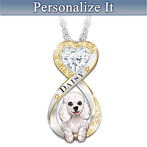 Always In My HeartPoodlePersonalized Pendant Necklace