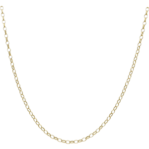 New 9ct Yellow Gold 22" Diamond-Cut Oval Belcher Chain Necklace