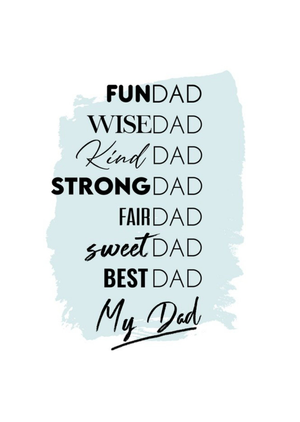 Gift Delivery Typographic Best Dad, My Dad Birthday Card